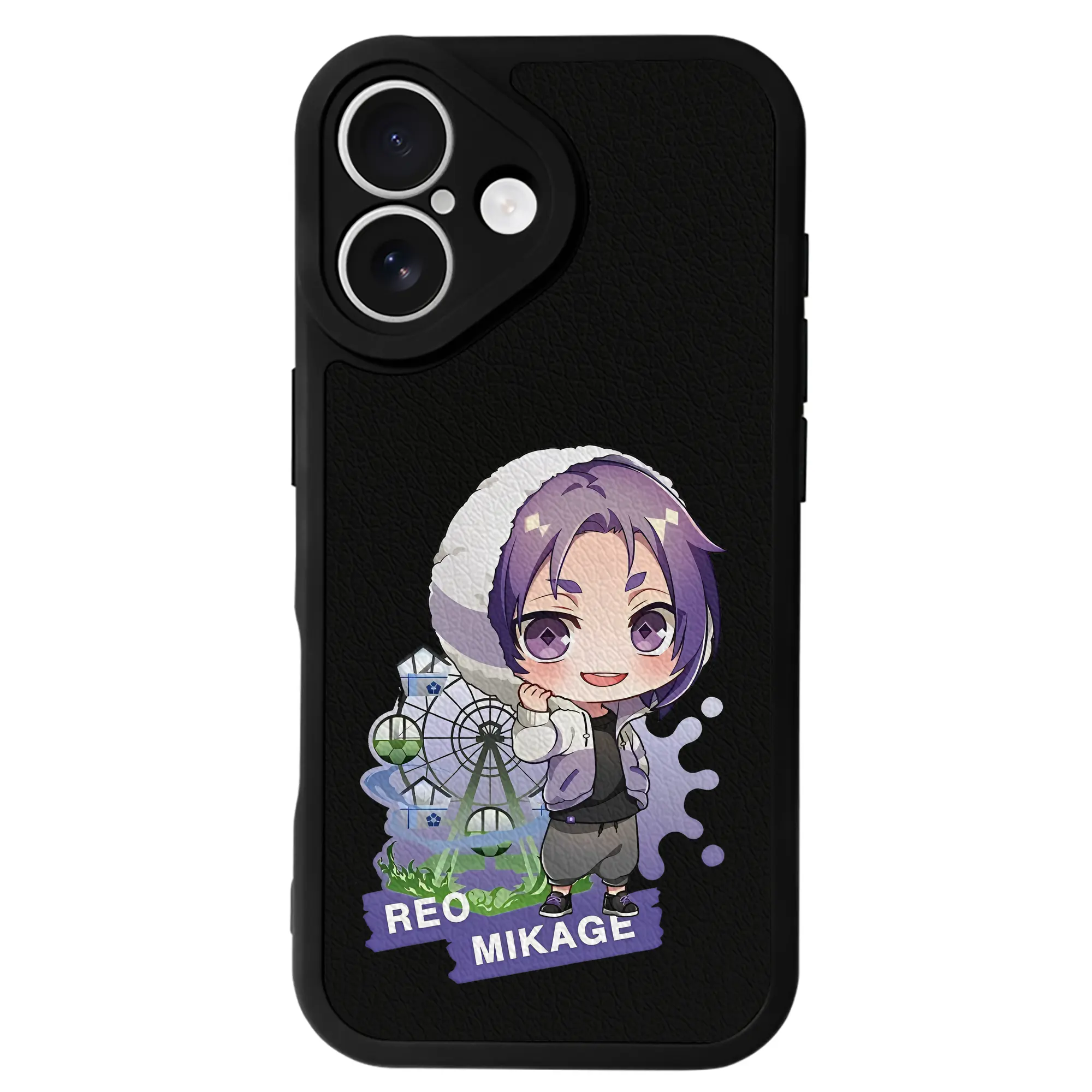 ブルーロック グッズ 御影 玲王 - IPhone 16シリーズ対応 ・ シリコンスマホケース ・ レザー調 ・ 高精度フィット ・ 耐衝撃 ・ ワイヤレス充電対応 ・ 精密カット